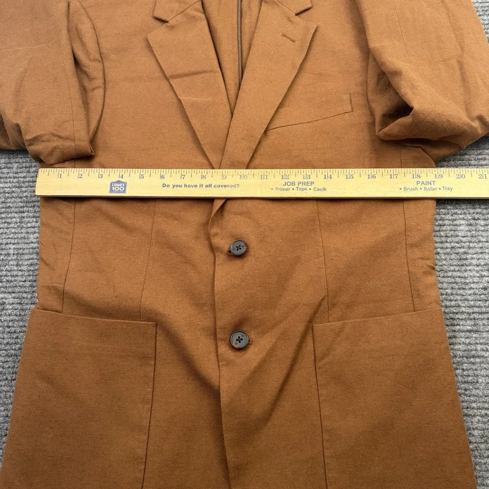 Banana‎ Republic Linen Blend Blazer Men's 38 Short Chocolate Brown Two Button